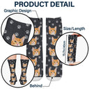 Custom Photo Funny Pet Face Pattern - Gift For Dog Lovers, Cat Lovers, Family - Personalized Socks