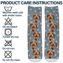 Custom Photo Funny Pet Face Pattern - Gift For Dog Lovers, Cat Lovers, Family - Personalized Socks