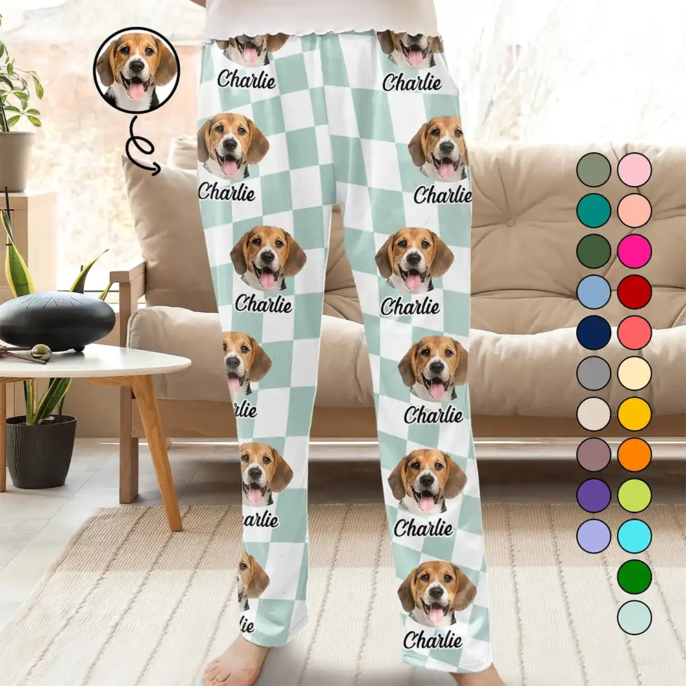 Custom Photo Pet Humans Face - Personalized Pajama Pants