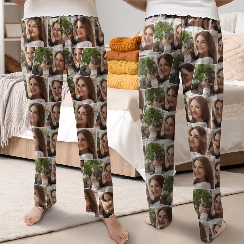 Custom Photo Family Pet Pictures - Personalized Pajama Pants