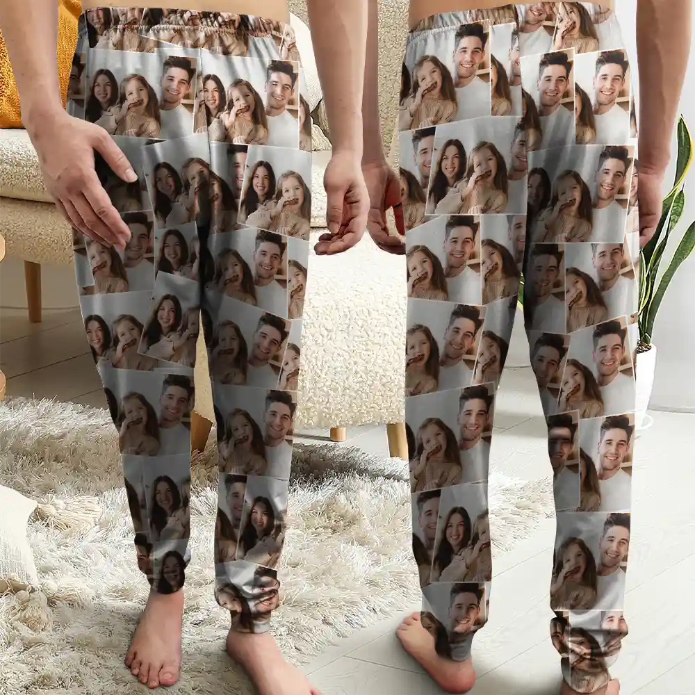 Custom Photo Family Pet Pictures - Personalized Pajama Pants