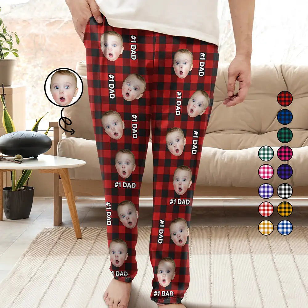 Custom Photo Funny #1 Dad #1 Mom Pet Dad Pet Mom - Personalized Pajama Pants