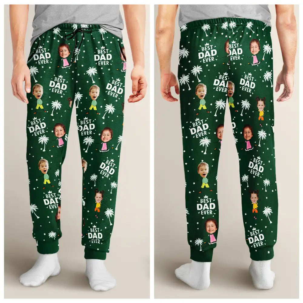 Custom Photo Funny Best Dad Grandpa Ever - Personalized Pajama Pants
