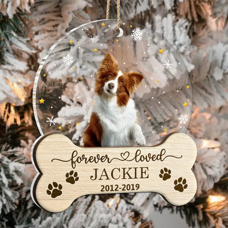 Custom Photo Forever Loved Memorial - Personalized 2-Layered Mix Ornament