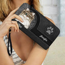 Adorable Pet Pattern For Dog And Cat Lovers - Personalized Leather Long Wallet