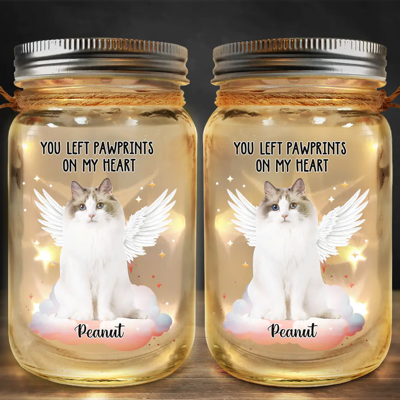 Custom Photo Your Light Will Always Shine In My Heart - Memorial Gift For Pet Lovers, Dog Lovers, Cat Lovers - Personalized Mason Jar Light