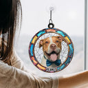 Custom Photo Cat Dog Portrait - Personalized Window Hanging Suncatcher Ornament