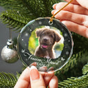 Custom Photo Memorial Pet Loss Keepsake - Personalized Circle Glass Ornament