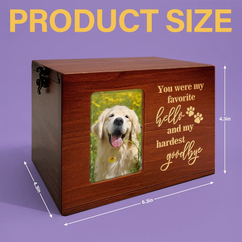 Dog Lovers,Dog Mom,Dog Dad,Pet Lovers,Pet Dad,Pet Mom,Cat Lovers,Cat Mom,Cat Dad,Memorial,Sad,Dog Couple,Pet Couple,Cat Couple-Pet Memorial Urn Special Keepsake - Personalized Wooden Keepsake Box With Photo Frame