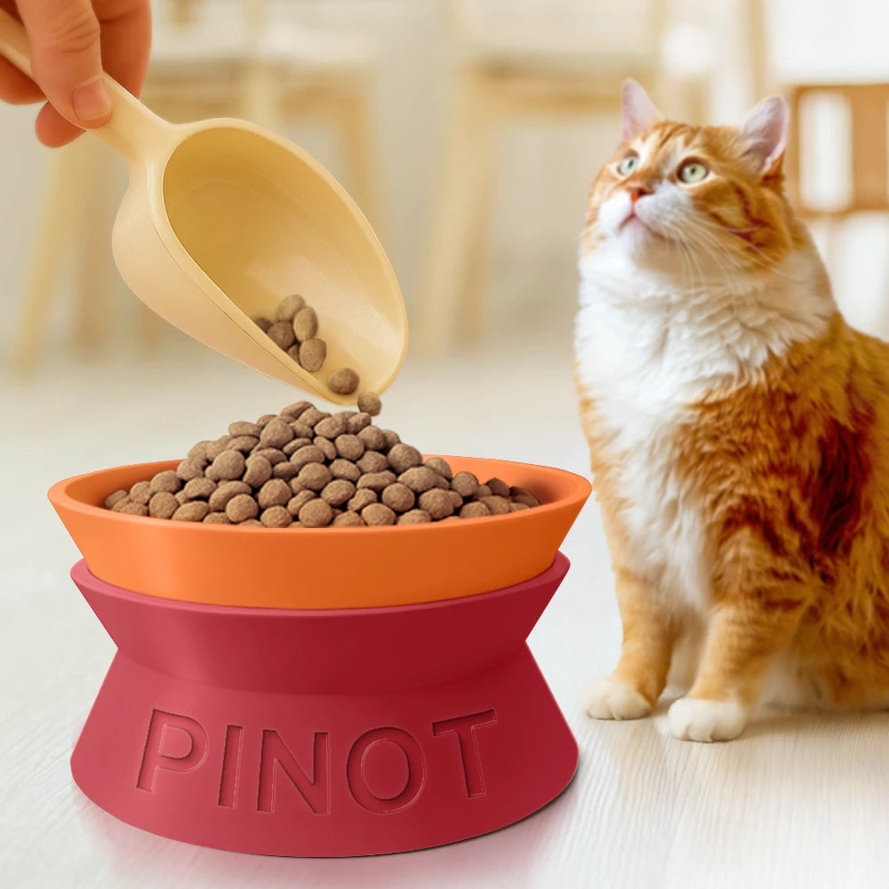 Pet Lovers, Pet Mom, Pet Dad - Dog Cat Name Raised Feeder - Personalized Elevated Pet Bowl