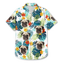 Custom Photo Pet Face In Tropical Vibes - Personalized Hawaiian Shirt