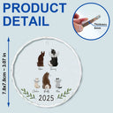 My Dogs Cats Pet Memorial - Personalized Circle Glass Ornament