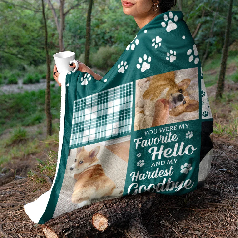 Custom Photo You Were My Favorite - In Loving Memory - Personalized Fleece Blanket, Sherpa Blanket