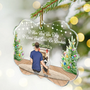 A Girl And Her Dog A Bond That Can't Be Broken Christmas - Personalized Medallion Acrylic Ornament