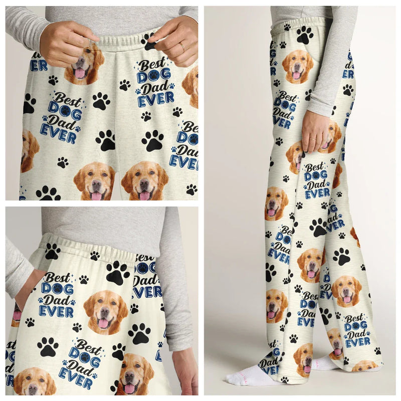Custom Photo Best Pet Parent Ever - Dog Dad And Mom Edition - Personalized Pajama Pants