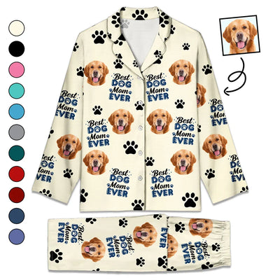 Custom Photo Best Dog Cat Mom Dad - Personalized Long Pajamas Set