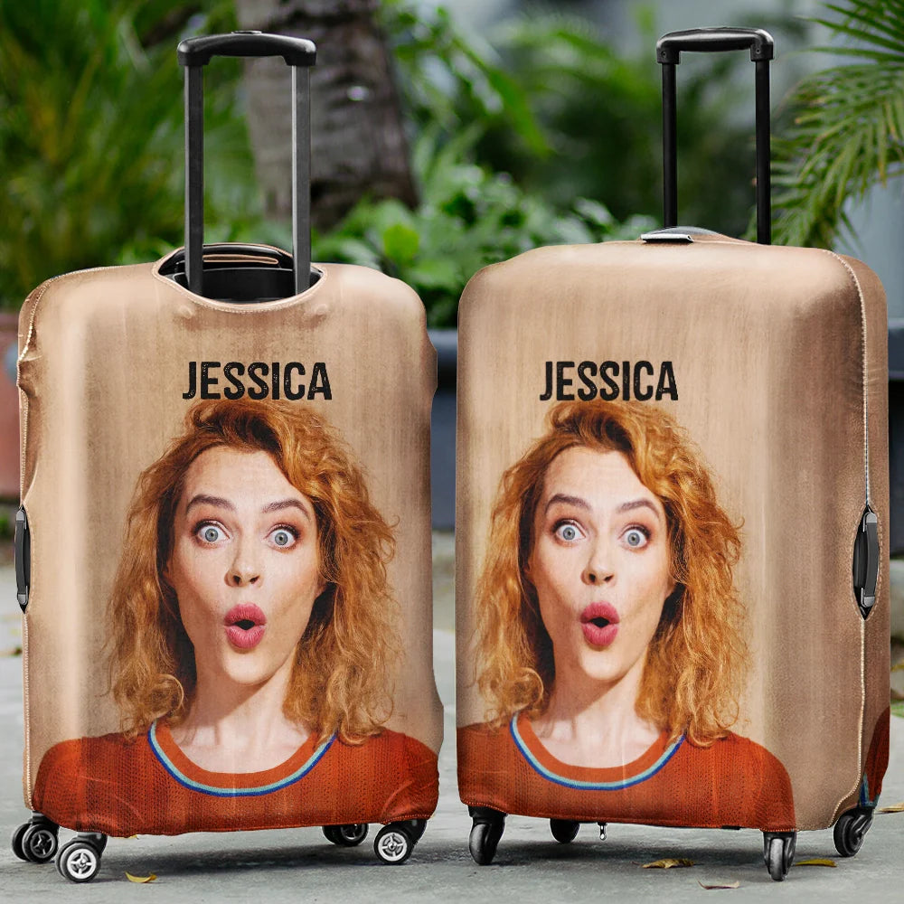 Continue Shopping,Custom Photo,Travel,Family,Gift For Bestie,Gift For Couples,Gift For Husband,Gift For Wife,Gift For Boyfriend,Gift For Girlfriend,Pet Lovers,Dog Lovers,Cat Lovers,Funny - Custom Photo Friends Family Couple Travel Lover - Personalized Luggage Cover