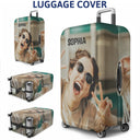 Continue Shopping,Custom Photo,Travel,Family,Gift For Bestie,Gift For Couples,Gift For Husband,Gift For Wife,Gift For Boyfriend,Gift For Girlfriend,Pet Lovers,Dog Lovers,Cat Lovers,Funny - Custom Photo Friends Family Couple Travel Lover - Personalized Luggage Cover