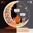 I Miss You Memorial Pet - Personalized Custom 3D Led Light Wooden Base