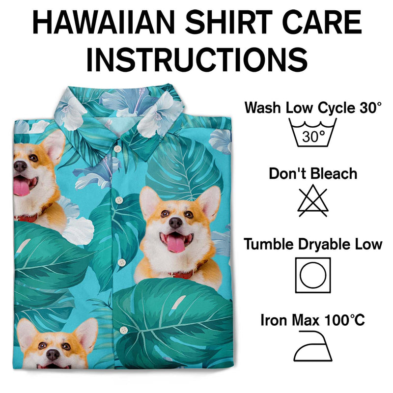 Custom Photo Funny Pet Faces - Gift For Men, Dog And Cat Lovers - Personalized Custom Hawaiian Shirt