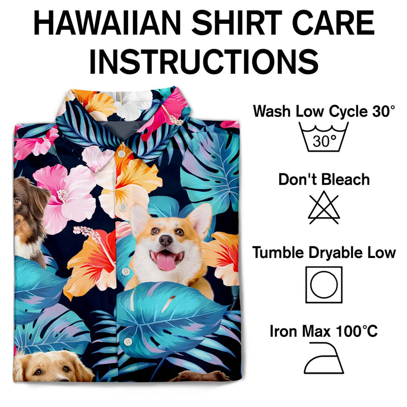 Custom Photo Funny Pet Family Face - Personalized Custom Hawaiian Shirt