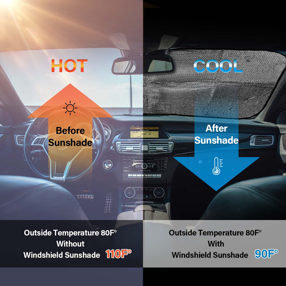 Custom Photo Pets Happy Trip - Personalized Auto Sunshade