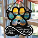 Forever In My Heart Always Loved Pet Memorial - Personalized Window Hanging Suncatcher Ornament