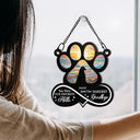 Forever In My Heart Always Loved Pet Memorial - Personalized Window Hanging Suncatcher Ornament