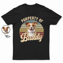 Custom Photo Dog Cat Pawperty Of - Gift For Dog Cat Lovers - Personalized T Shirt
