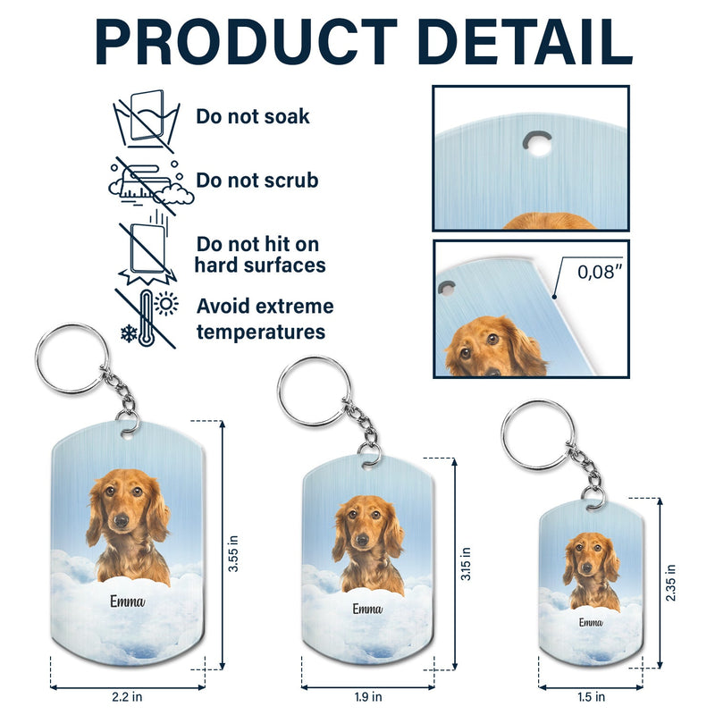 Custom Photo Calendar The Moment Your Heart Stopped - Memorial Gift For Pet Lovers - Personalized Aluminum Keychain