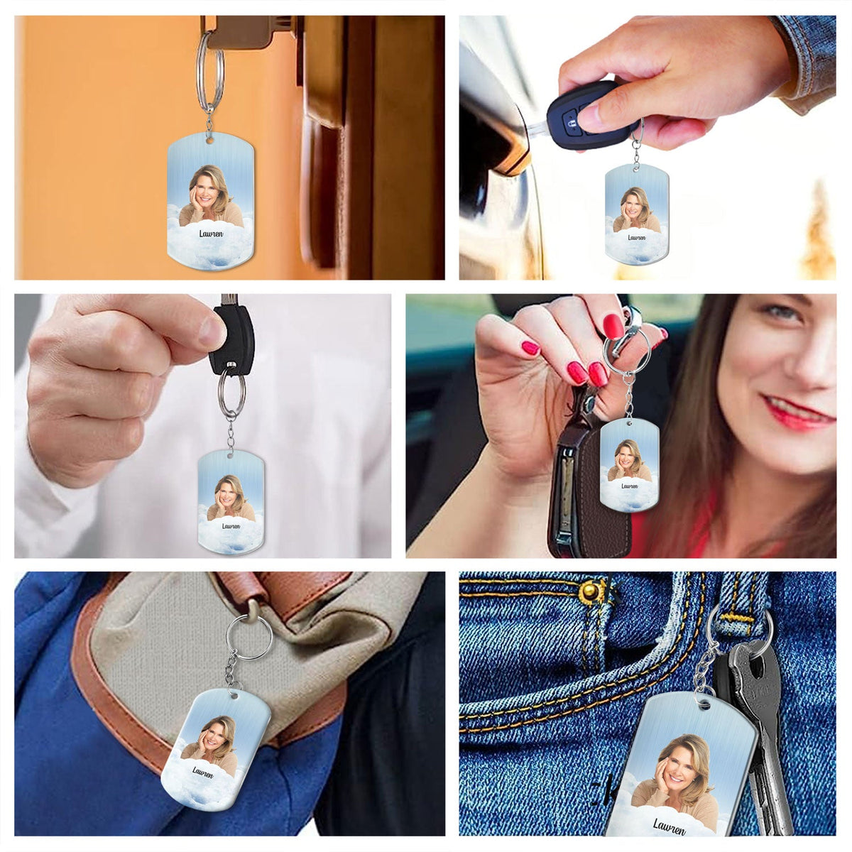 Custom Photo Calendar The Moment Your Heart Stopped - Memorial Gift For Pet Lovers - Personalized Aluminum Keychain