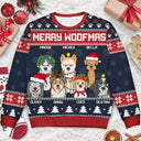Feliz Navidog Funny - Personalized Unisex Ugly Sweater