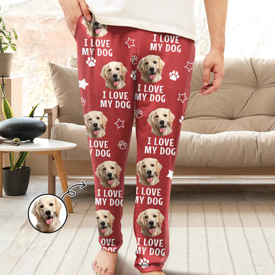 Custom Photo I Love My Lovely Fur Babies - Personalized Pajama Pants