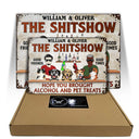 Hope You Brought Alcohol And Pet Treats Couple - Personalized Custom Classic Metal Signs