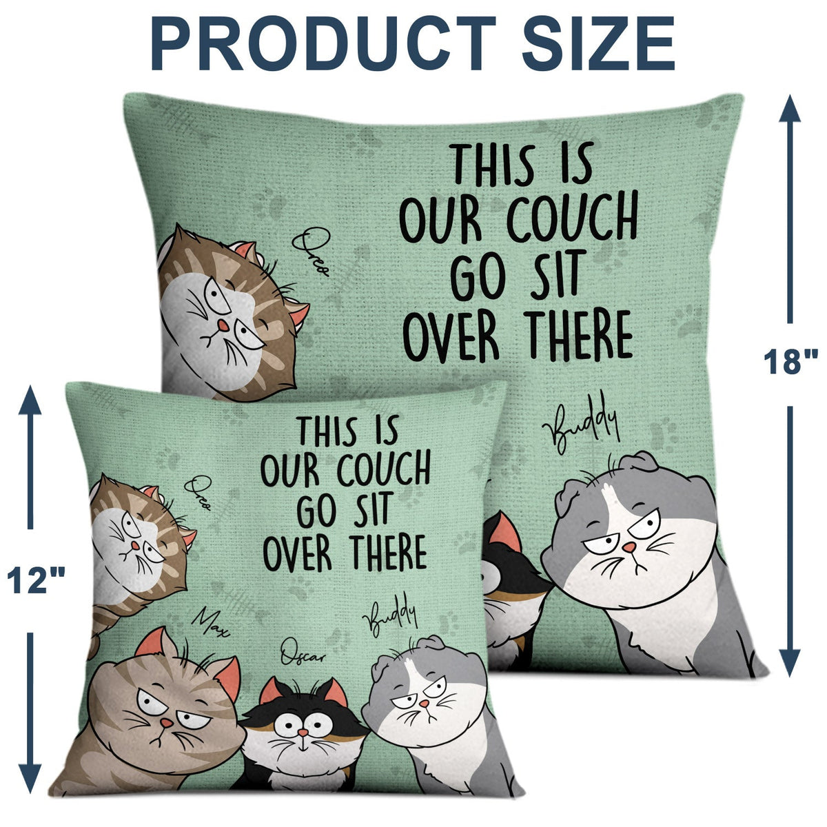 We Rule The House Funny Cats - Personalized Pillow