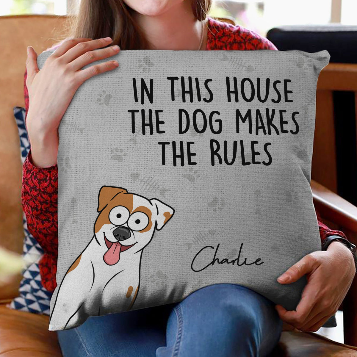 We Rule The House Funny Dog Cat Version - Personalized Pillow