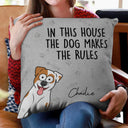 We Rule The House Funny Dog Cat Version - Personalized Pillow