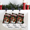 Custom Photo Pet Face Dear Santa Define Naughty - Christmas Gift For Pet Lovers - Personalized Christmas Stocking