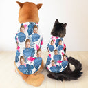Custom Photo Tropical Funny Family Pet Dad Face - Personalized Pet Shirt