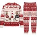 Flat Art Semi-real Pet - Personalized Unisex Pajamas Set