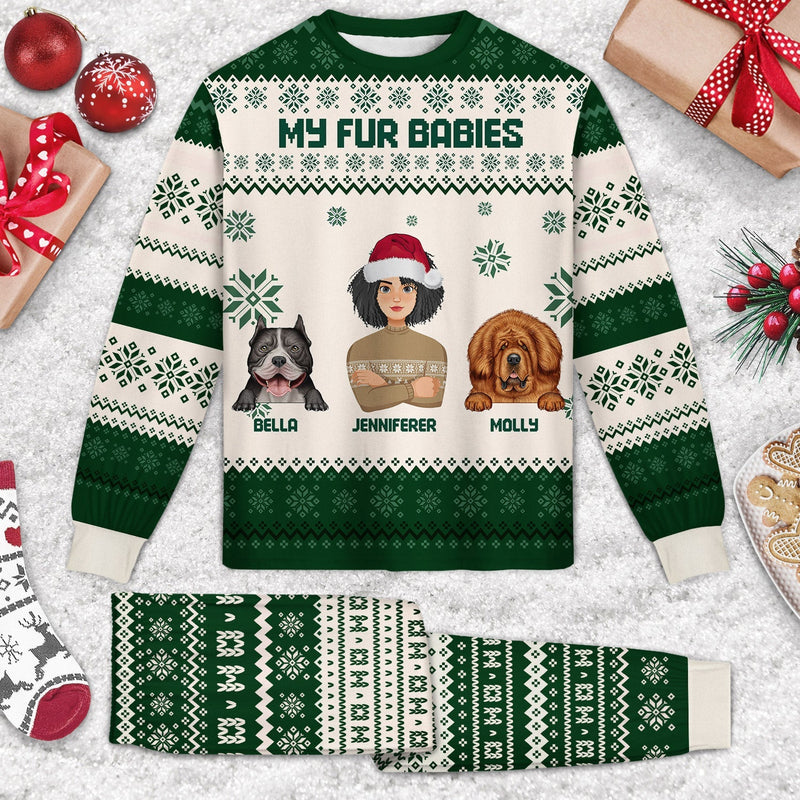 Flat Art Semi-real Pet - Personalized Unisex Pajamas Set