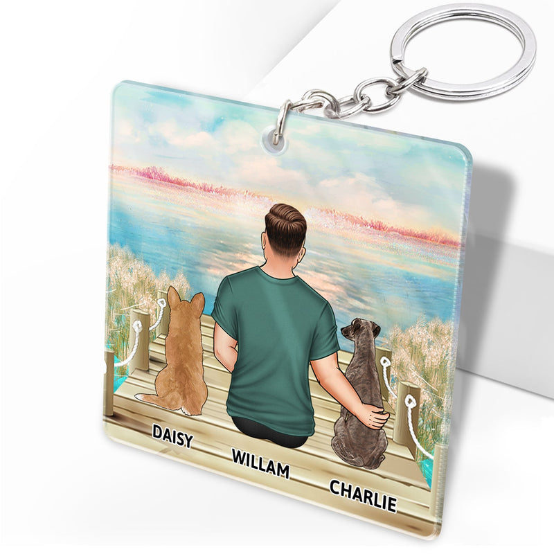 A Bond That Can't Be Broken With My Dog - Gift For Dog Lovers, Dog Mom, Dog Dad - Personalized Acrylic Keychain