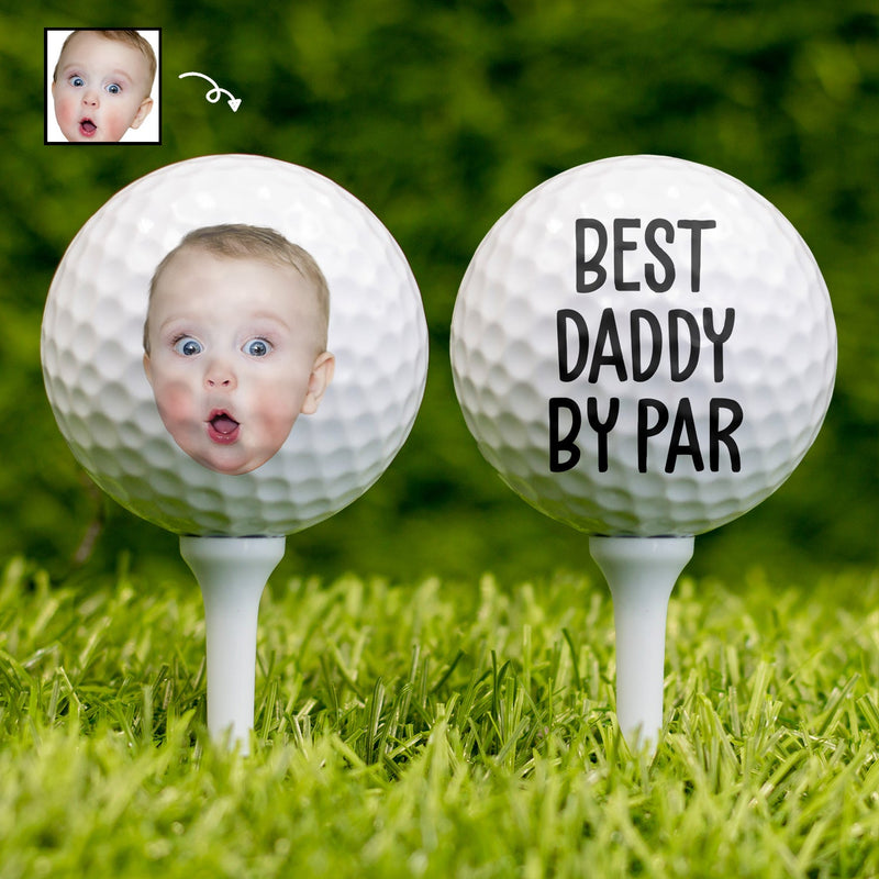 Custom Photo Best Daddy By Par - Personalized Golf Ball
