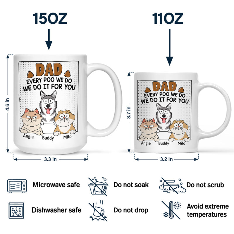 Dad, Every Poo I Do Is Just For You - Personalized Mug