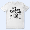 Best Dog Dad Ever Paw Fist Bump - Personalized T Shirt