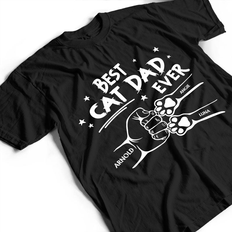 Best Dog Dad Ever Paw Fist Bump - Personalized T Shirt