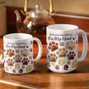 You Left Paw Prints On My Heart - Memorial Gift For Dog Lovers, Cat Lovers - 3D Inflated Effect Printed Mug, Personalized White Edge-to-Edge Mug