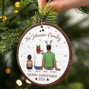 Family, Parents, Gift For Kids, Pet Lovers, Dog Lovers, Cat Lovers - Merry Christmas Family With Pets - Personalized Custom Shaped Wooden Ornament