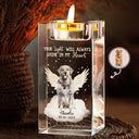 Memorial, Pet Lovers, Dog Lovers, Cat Lovers - Custom Photo Your Light Will Always Shine - Personalized Crystal Candle Holder