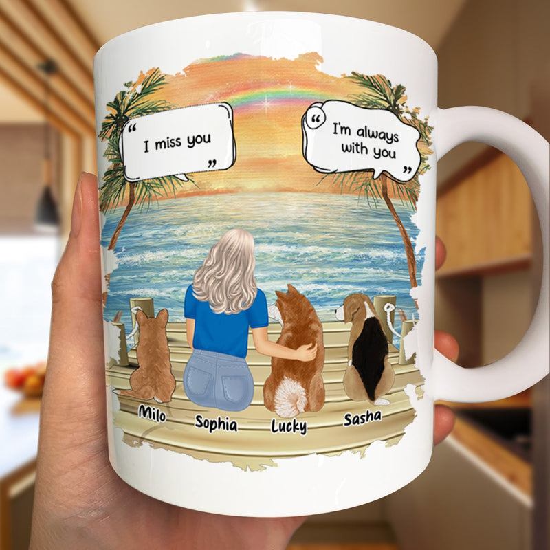 Dog Dad Always In My Heart - Memorial Gift For Dog Lovers - Personalized Mug